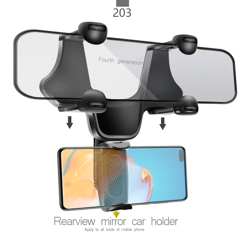 Car Rearview Mirror Mount Cell Phone GPS Stand Holder Cradle for iPhone Samsung Huawei Car Rearview Mirror Mount Cell Phone GPS Stand Holder Cradle for iPhone Samsung Huawei